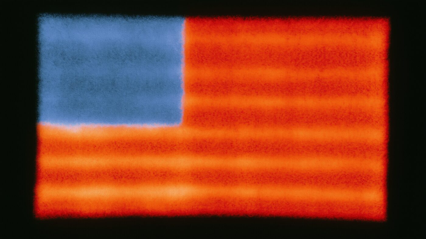 Thermal image of a flag