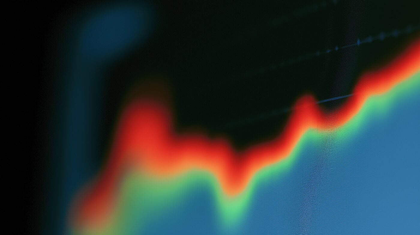 Thermal rendering of a market chart